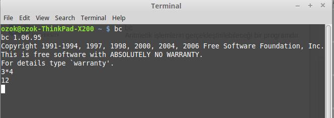 bc Aritmetik işlemlerin gerçekleştirilebileceği bir programdır.