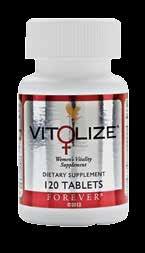2018/19 Ürün Kataloğu VITOLIZE Kadınlar için Takviye Edici Gıda Antioksidan açısından zengin meyveler, şifalı bitkiler, vitaminler ve minerallerin karışımı olan Vitolize Kadınlar için Besin
