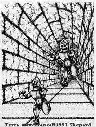 Psikolog Roger Shepard tarafından yapılan Terro Subterra adlı illüstrasyonda, fondaki perspektiften dolayı