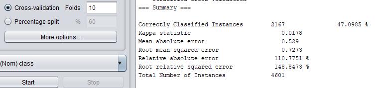 2.3.2 Polynomial Destek Vektör Makinelerinin Polynomial Kernalı ile 10 cross validation ile sınıflandırma yapıldığında %47.