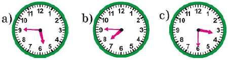 Saat Tam saat, yarım saat, 15 dəqiqə dəqiqliyi ilə vaxt Saatlara uyğun vaxtı yazın.