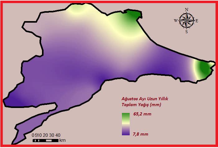 Yıllar Toplam Yağış Dağılımı (mm) 7