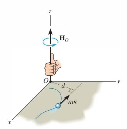 4.5 Açısal momentum Bir parçacığın O noktasına göre açısal momentumu, parçacığın O ya göre doğrusal momentumunun momenti olarak tanımlanır.