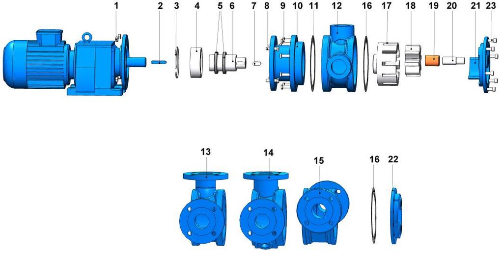 YMB2"-YMBF2" YMBYF2" YEDEK PARÇA LİSTESİ / SPARE PARTS LIST KEÇELİ, CEKETLİ VE KÖR KAPAKLI / SEALED WITH LIP SEAL, JACKETED AND WITH BLIND COVER No PARÇA İSMİ PART NAME ADET/ QYT.