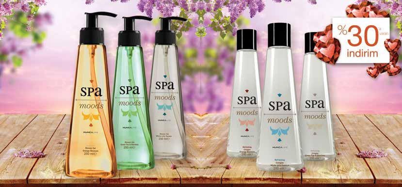 Modunuzu değiştirecek ferahlığı banyonuza taşıyın SPA MOODS Duş Jelleri - 50 ml. SPA MOODS Kolonyalar - 50 ml.