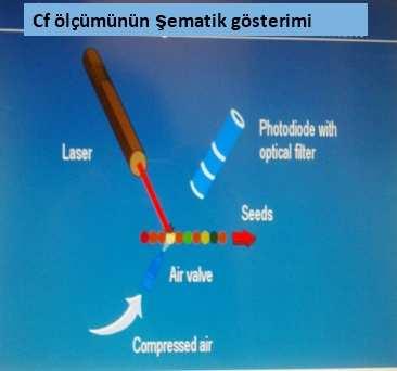 Absorbans floresan lazer dedektör lazer Hava girişi Optik filtre ve fotodiyot tohumlar Dalga boyu(nm) Basınçlı hava Şekil 2.