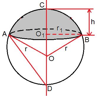 5 ÜÇ BOYUTLU CİSİMLER (SİLİNDİR, KONİ ve KÜRE) 7.6. Tanım: Bir küre kapağı ile bu kapağın taban dairesi tarafından sınırlanan cisme küre parçası denir.