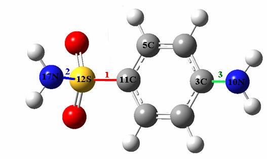 58 Sulfanilamid molekülü için hesaplanan elektronik enerji değerlerinin molekülün şekil 4.