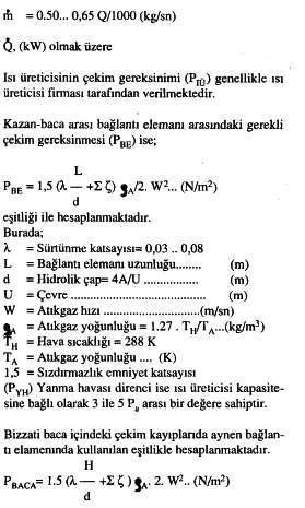 Termik çekim ise DIN 4705, 1.