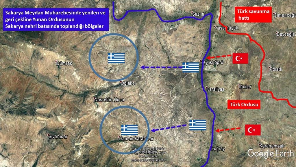 SAD TAARRUZ PLANI 23 Ağustos 13 Eylül 1921 tarihleri arasında çok kanlı ve çetin savaşların yaşandığı Sakarya Meydan Muharebesi nde taarruz azmi ve başarı umudu kırılan Yunan ordusu daha fazla kayıp