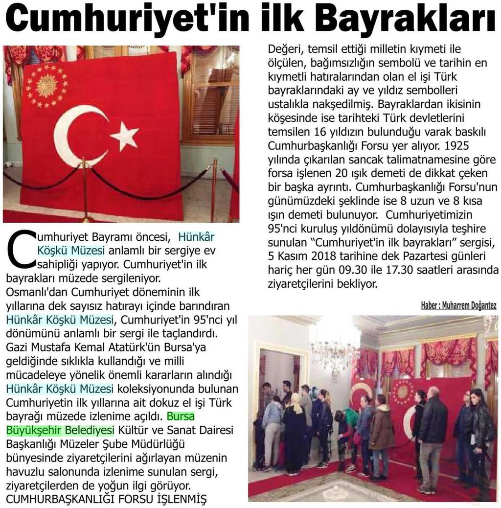 CUMHURIYET IN ILK BAYRAKLARI Yayın Adı : Mücadele Gazetesi (Bursa)