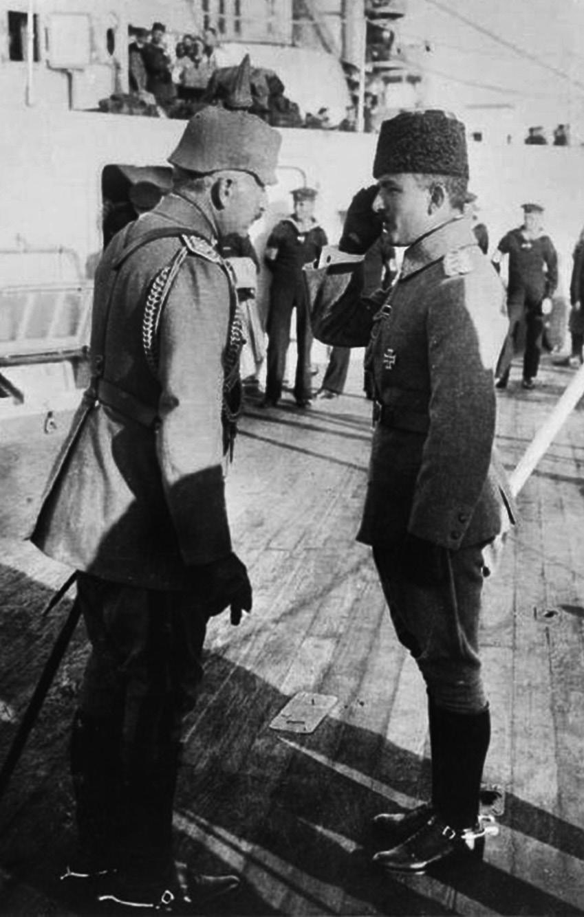 Enver Paşa ve Alman İmparatoru Kayzer Wilhelm-1917 Alman Generallere bırakılması konusunda anlaştıkları yazılıydı.