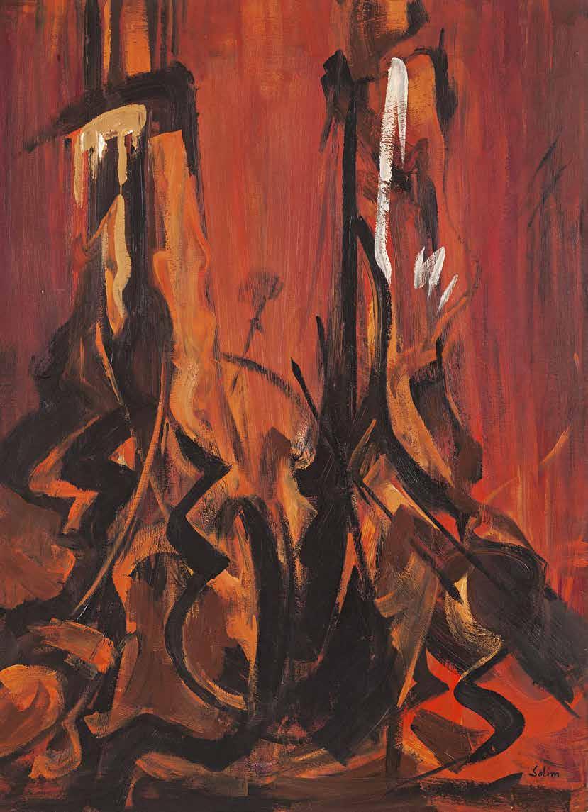 abstraıt flamme Dikey Kurgu Mantığı ve Antitez in Doğuşu: Selim in soyutu yorumlayışı, İkinci Dünya Savaşı nın yıkıntıları arasında, köklü uyumdan kopuş u arayan öncü sanatçıların yanında, dış
