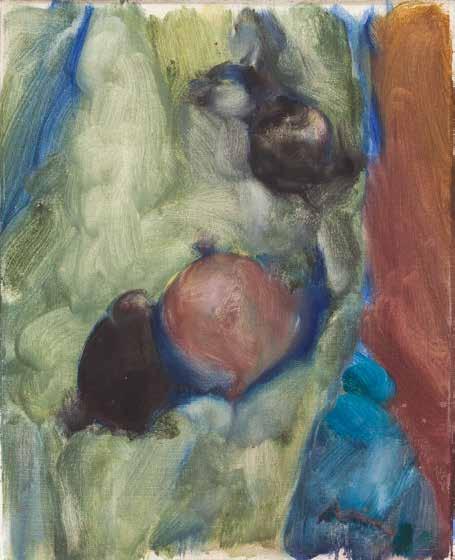 natürmort Meyveler 138 Adnan Varınca (1918-2014) Natürmort tuval üzeri yağlı boya imzalı, 48 x 39 cm. oil on canvas 8.000-10.000 TL 1.345-1.