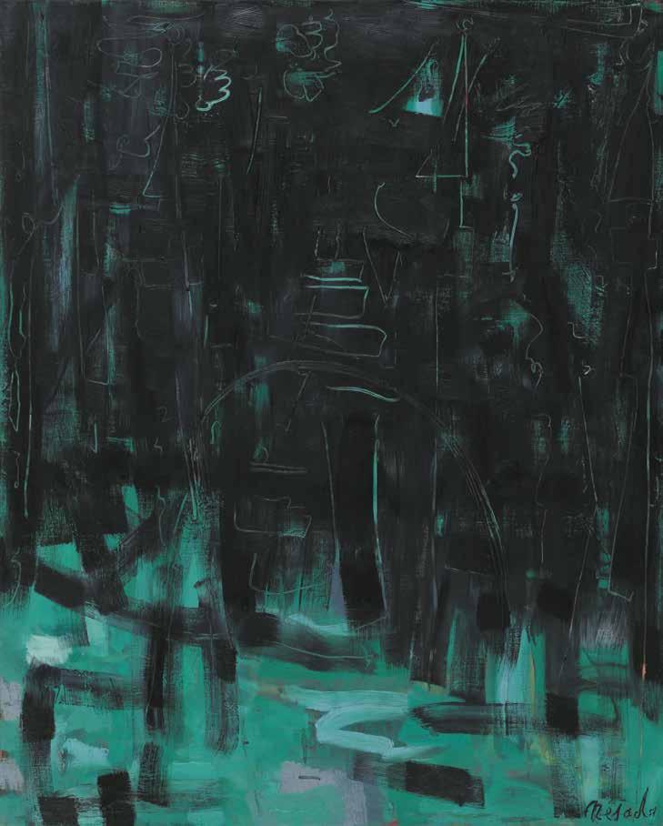 abstraıt verte 1957 1950'li Yıllar 1953 yılından itibaren Nejad, kimi zaman siyah fon üzerine, kimi zaman Lanskoy dan çok önce, beyaz fon üzerine, bir dizi büyük resim gerçekleştirdi.