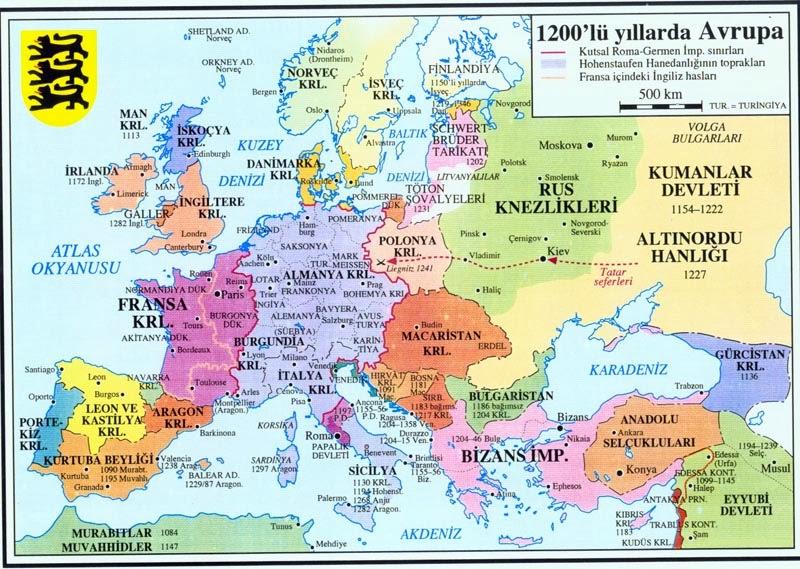 1200 lerde Avrupa YENİ ÇAĞ DA AVRUPA İstanbul un fethiyle başlayıp, Fransız ihtilaline kadar süren ve günümüz Avrupası nın temellerinin atıldığı dönemdir.