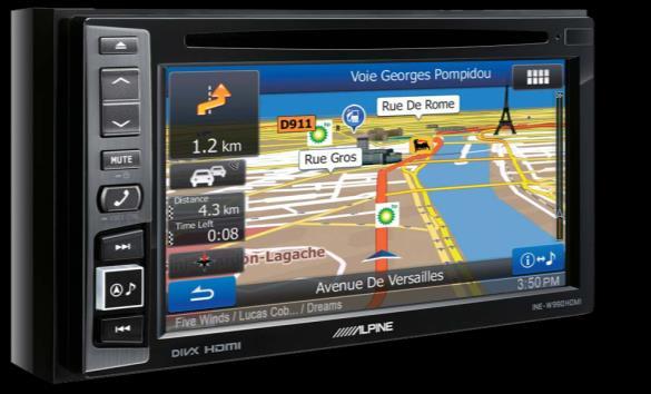 1" WVGA dokunmatik, motorlu ekran - Navigasyon: igo Primo2 yazılımı üzerinde NAVTEQ haritalar - Bluetooth: 5 telefona kadar eşleşme - Gelişmiş