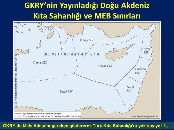 Doğu Akdeniz de bu gelişmeler olurken Türkiye, Kuzey Kıbrıs Türk Cumhuriyeti ile 21 Eylül 2011 de Kıta Sahanlığı Sınırlandırma