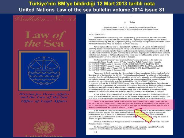 Çünkü Türk Kıta Sahanlığının batı sınırı içinde, Girit Adası güneyinde ve Yunan işgali altında olan 3 Türk adası var.