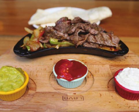 Dana sac kavurma Dana fileto, domates, yeşil biber, kekik, lavaş ekmeği. Beğendili flank steak 0 gr ızgara dana flank steak, ızgara domates, köy biberi, kızarmış ev patatesi.