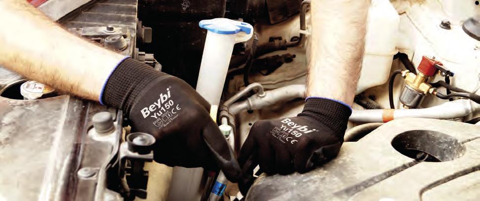 Yu150 Su Bazlı PU Kaplı Nylon Hasas Montaj Eldiveni Special Waterbased PU Coated Polyamide Gloves Özellikler Küçük parçaların montajında, inşaat, otomotiv, taşıma, ambalajlama, yağ montaj teknolojisi