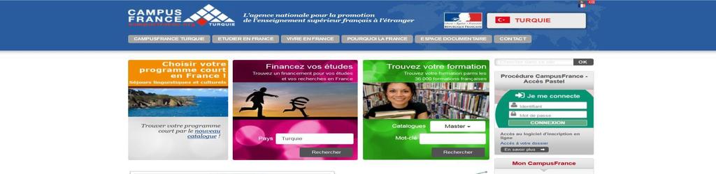 / Procédure Campus France Accès Pastel»e tıklayınız: «Hesap oluşturma / Je crée mon compte» sayfasına ulaşacaksınız. Email adresinizi yazın.