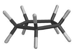Siklopentan molekülünün zarf konformeri yarı