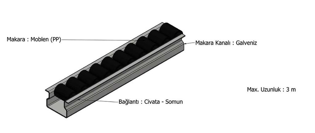 Galvaniz kaplamalı 6 m 0,92 kg