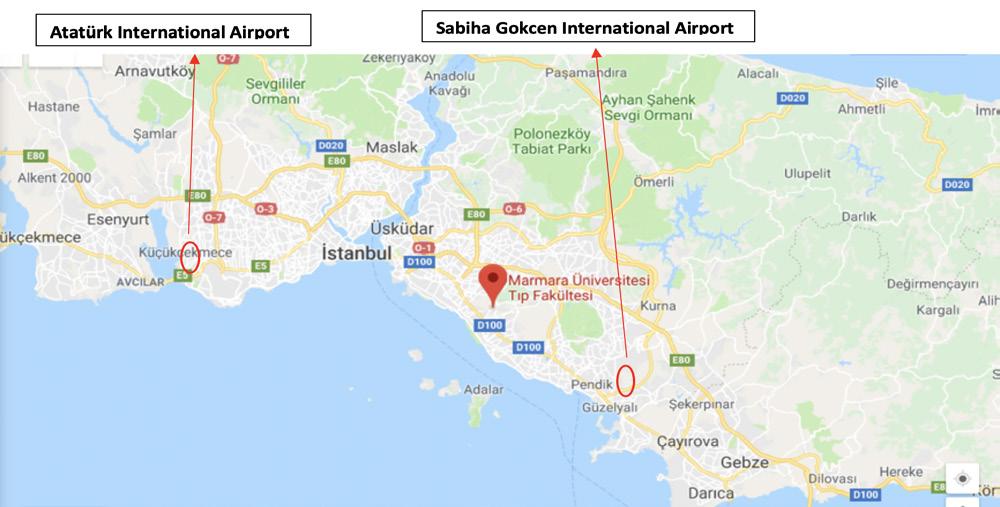 From the Istanbul Ataturk International Airport you may reach the venue: By Taxi: costs around 135 Turkish Liras (30 Euro), 50 km in 60-120 min depending on traffic.
