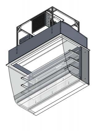 The cooling plate under the stainless steel cold surface is insulated with CFC free polyurethane.