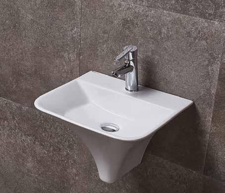 Rimless Wall-mounted WC concealed cistern.
