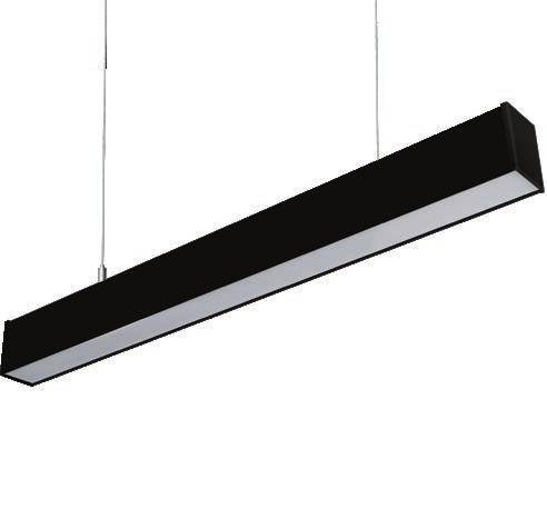 LINEAR SERIES Sarkıt Armatürler / Pendant Luminaires VEKLINE SP Elektrostatik toz boyalı alüminyum gövde Aluminium housing with electrostatic powder coated Yüksek geçirgenlikli satine PC opal difüzör