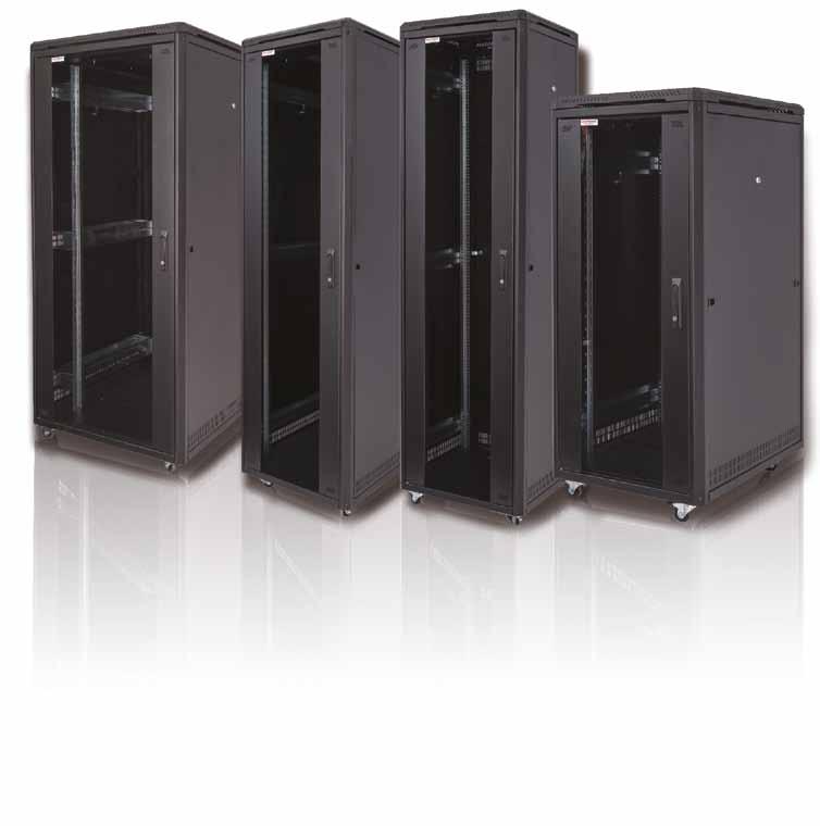 9 Rack Cabinets Tanımı: Elektrik- Elektronik-Bilişim ve İletişim sistem uygulamalarında kullanılmak üzere tasarlanmış metal gövdeli, ön kapağı 4-6 mm ısıl işlem görmüş (temperli) camdan imal edilen,