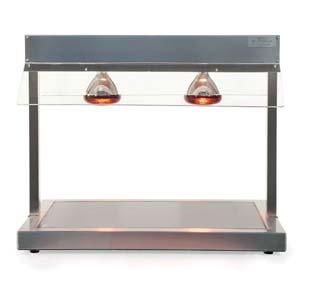 800x550x655 mm 2500 watt Double Halotherm Lamp / stainless steel surface