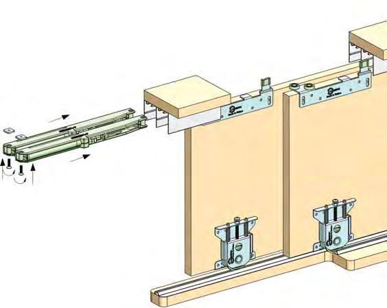 SÜRGÜLÜ KAPAK MEKANİZMASI - FRENLİ PKM 81 SLIDING DOOR MECHANISM WITH SOFT CLOSE 80 KG Sürgü kapak mekanizması 80 kg taşıma