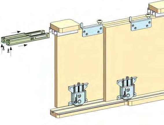 SÜRGÜLÜ KAPAK MEKANİZMASI - FRENLİ PKM 81 A SLIDING DOOR MECHANISM WITH SOFT CLOSE Sürgü kapak mekanizması 80 kg taşıma