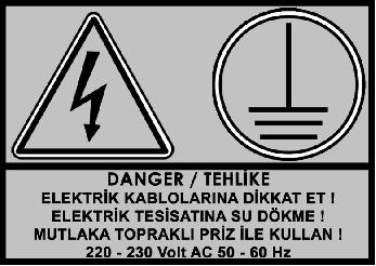 7. TEKNİK ÖZELLİKLER VE ETİKETLER Code ÜRÜN ÖLÇÜSÜ Product Dimensions AĞIRLIK Weight GÜÇ Power VOLTAJ Voltage FREKANS Frequence SP10 225*260*445mm 6 kg 180 W 220-230 V 50-60 Hz PS10 225*260*445mm 6