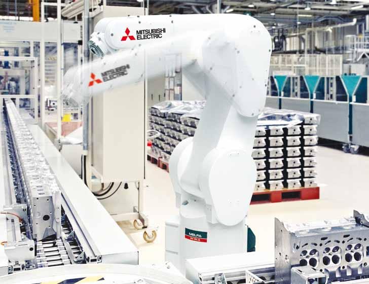 Mükemmel Tasarım Mitsubishi Electric in F-serisi endüstriyel robotları teknolojik gelişmeler ile donatılmış ve kendi endüstriyel tesislerinde test edilir.