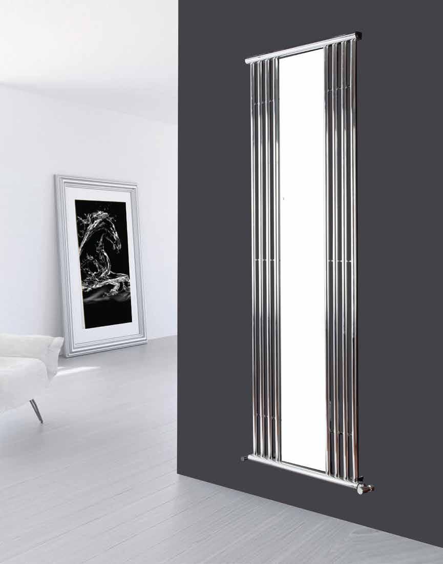 DEKORATİF RADYATÖRLER DECORATIVE RADIATORS Mirror ÖLÇÜLER / SIZES (mm) 550x1800 650x1800 Beyaz, farklı renk ve krom kaplama seçenekleri