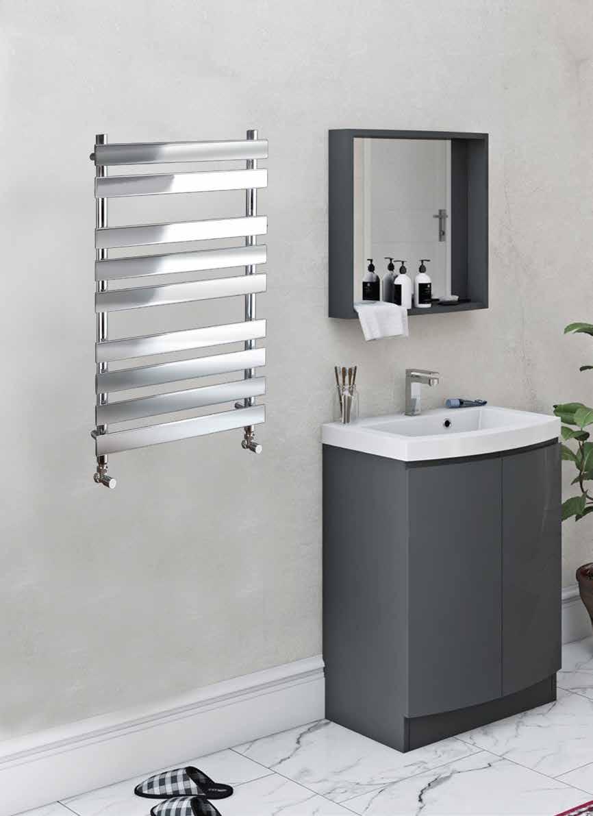 DEKORATİF RADYATÖRLER DECORATIVE RADIATORS Flora ÖLÇÜLER / SIZES (mm) 500x950 500x1300 Beyaz, farklı renk ve krom kaplama seçenekleri