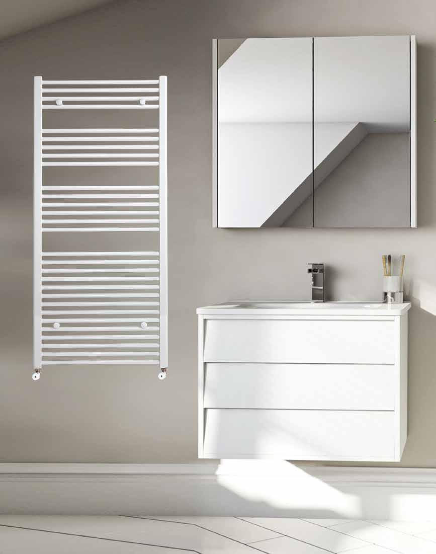 OVAL BEYAZ HAVLU RADYATÖRLER WHITE CURVED TOWEL RADIATORS Oval baskı derinliği 5 mm dir.