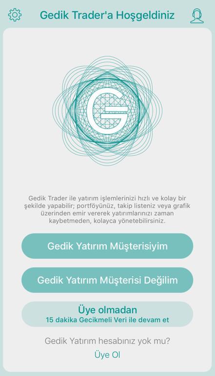 Gedik Yatırım Müşterisiyim seçeneğini seçerek, Gedik Yatırım daki yatırımcı hesabınıza giriş yapabilir, şifrenizi hatırlamıyorsanız şifre hatırlatıcıyı kullanabilirsiniz. 2.