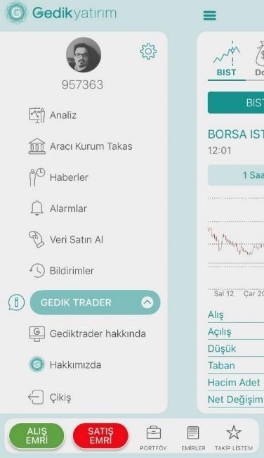 Gezinme menüsünün en üst kısmından profil fotoğrafınızı değiştirebilirsiniz.