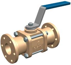 Tam Geçişli Küresel Vana-Flanşlı Full Bore Ball Valve-Flanged DIN rm PN 16 TBVE82G 01 Gövde / Body CuSn10 / GG25 / GGG40.