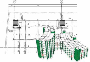 Çelik İskele Sistemlerinin parametrik olarak modellenmesi, TS EN 12810 ve 12811 standartlarına uygun 3-Boyutlu sonlu elemanlar analizi, kesit tasarımı ve detay çizimleri.