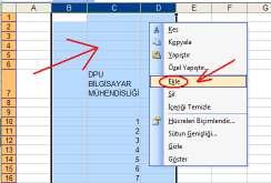 Tek bir sütun ekleme Birden çok sütun ekleme Hücre biçimleme Excel de hücreleri biçimlendirmek için Biçimlendirme araç çubuğu üzerindeki bazı düğmeler kullanılır.