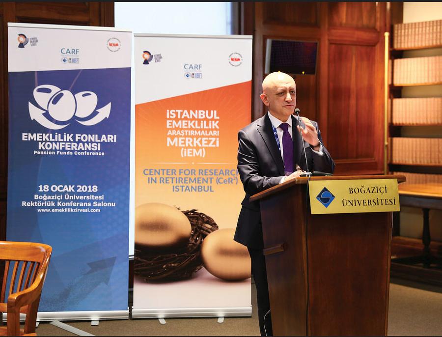 Vedat Akgiray, Türkiye Emeklilik Araştırması Sunumu başlığı altında, İstanbul Kalkınma Ajansı tarafından desteklenen İstanbul Emeklilik Araştırmaları Merkezi projesinin sonuçlarını paylaştı ve