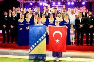 Uluslararası Ramazan Etkinlikleri kapsamında Bosna Hersek kültürünü tanıtan materyallerin yer aldığı Kültür Evi nin açılışı gerçekleştirildikten sonra Bosna Hersek den gelen 50 kişilik sanatçı