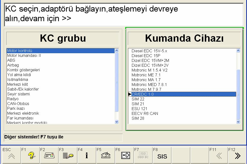 Faaliyeti 1 de anlatıldığı gibi aracın ruhsatından faydalanılarak diyagnostik cihazında aracın bilgileri bulunur.).