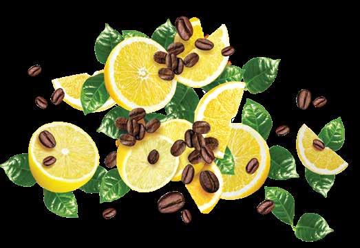 ararken limon, kahve ve maden suyunu